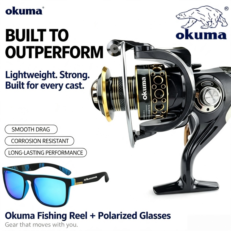 Abu Garcia Reel Max - OKUMA-รอกตกปลาแบบสปินนิ่ง, รอกตกปลาโลหะน้ำหนักเบาพิเศษ, อุปกรณ์ตกปลา, รอกตกปลา, แรงเบรกสูงสุด 18