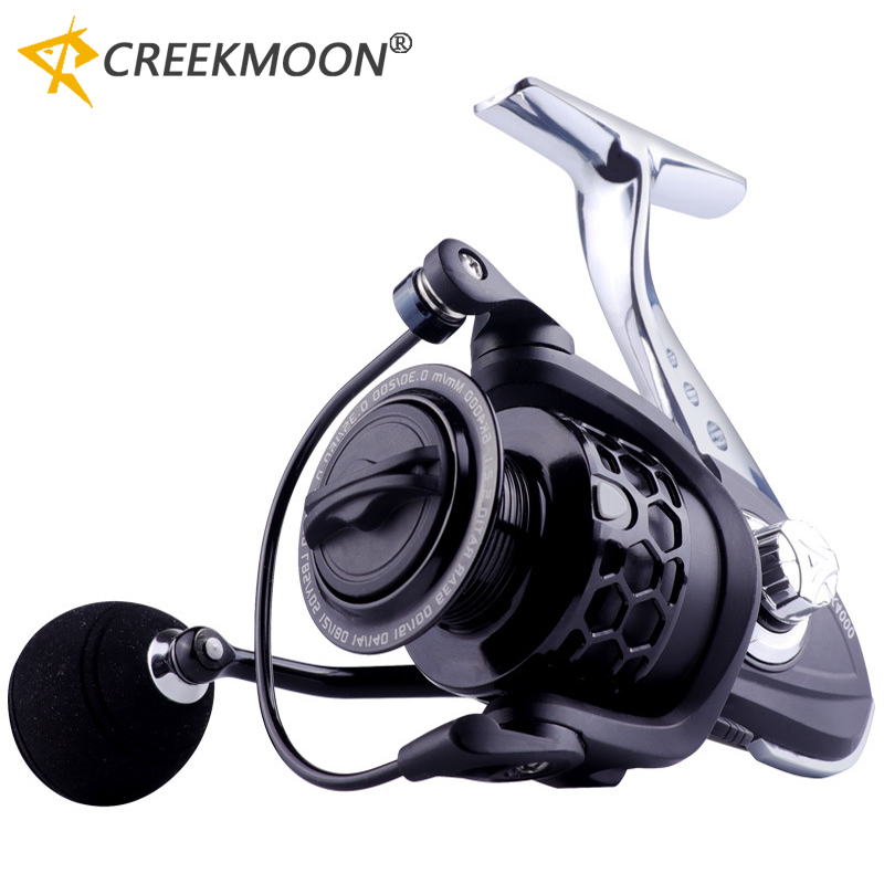 Reel Drag Knob - รอกตกปลาโลหะสำหรับการตกปลาระยะไกล ไม่มีช่องว่าง 5.2:1 ตัวสปูลทำจากสแตนเลส ด้ามจับ แรงดึงสูงสุด